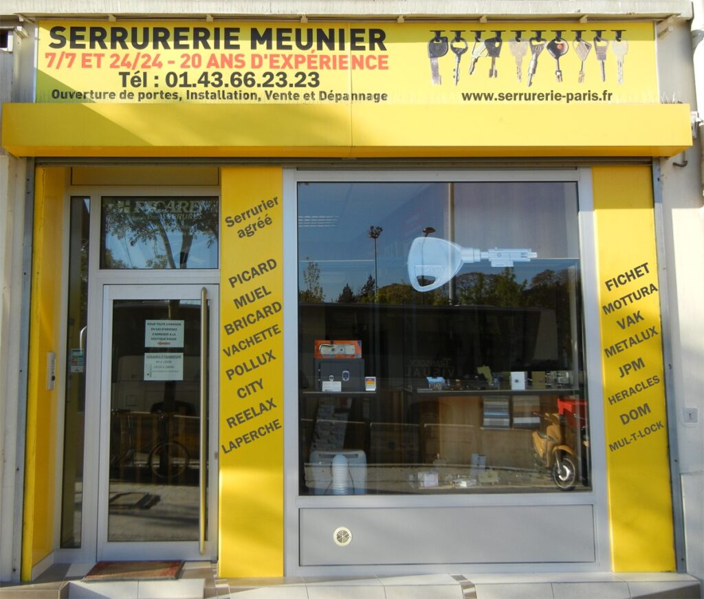 Serrurerie Meunier, artisan serrurier à Paris depuis 1998